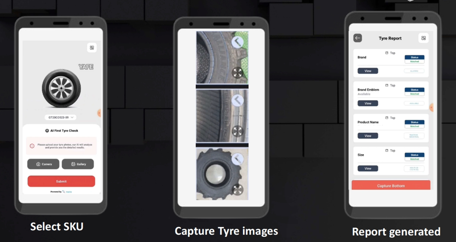 YAFE Mobile AI Tyre Inspection and Handheld Quality Verification