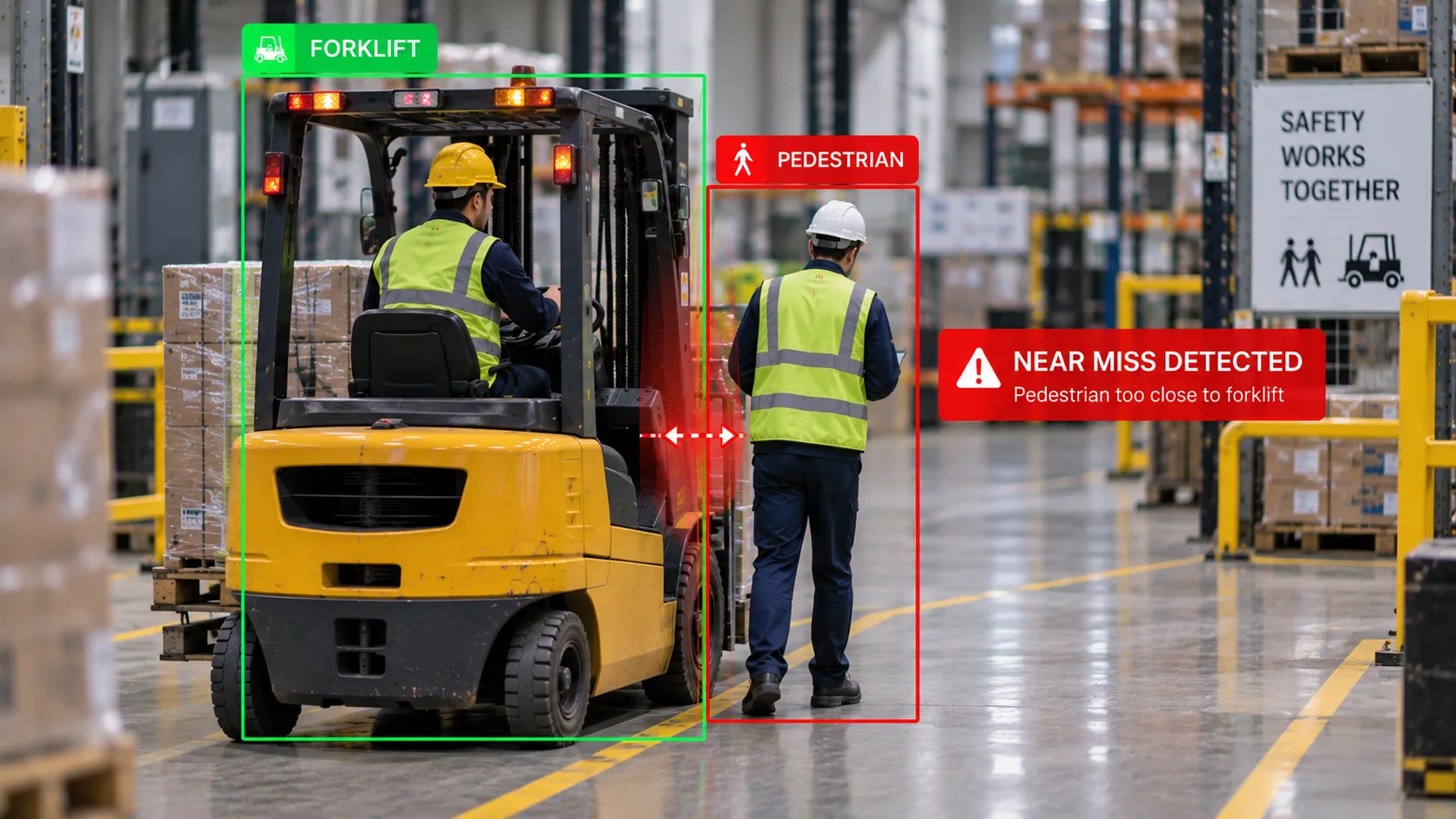 Forklift Safety — Collision Avoidance Live Detection