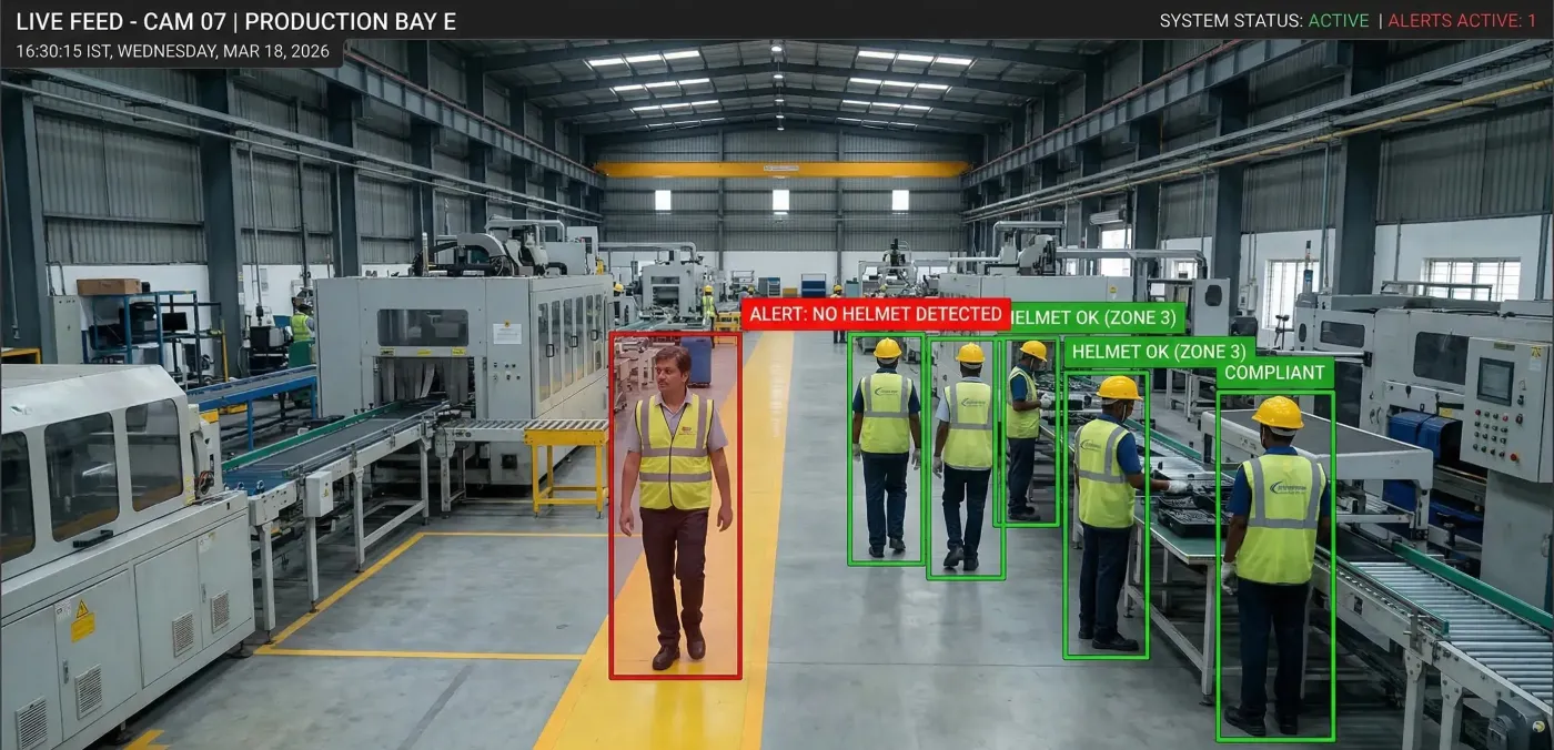 PPE Detection AI Live Floor View