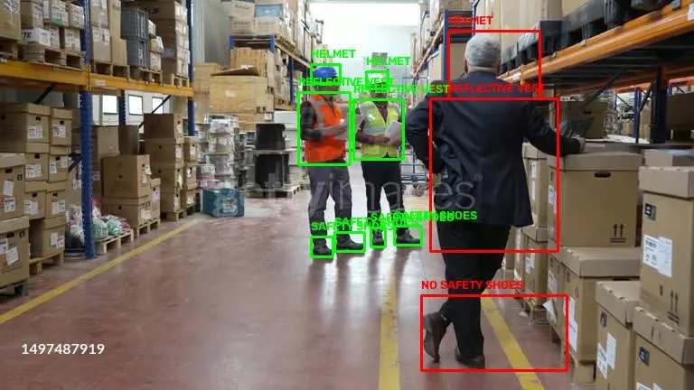Visitor and Non-Compliant Personnel PPE Detection Video